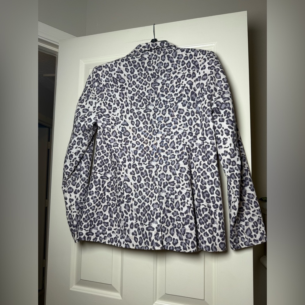 Rachel Zoe Leopard Print Blazer - Black and White - Picture 10 of 12